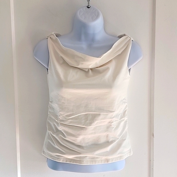 NWT J. CREW off the shoulder stretch tank off white Size XS - Picture 1 of 6